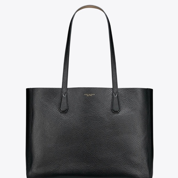 Tory Burch Black/Gold Perry Reversible Tote - Picture 13 of 16